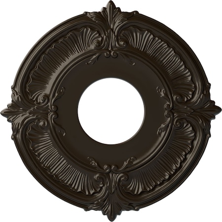 Ekena Millwork Attica Ceiling Medallion (Fits Canopies up to 3 1/2"), 12 3/4"OD x 4"ID x 1/2"P, Stone Hearth CM12ATSHF
